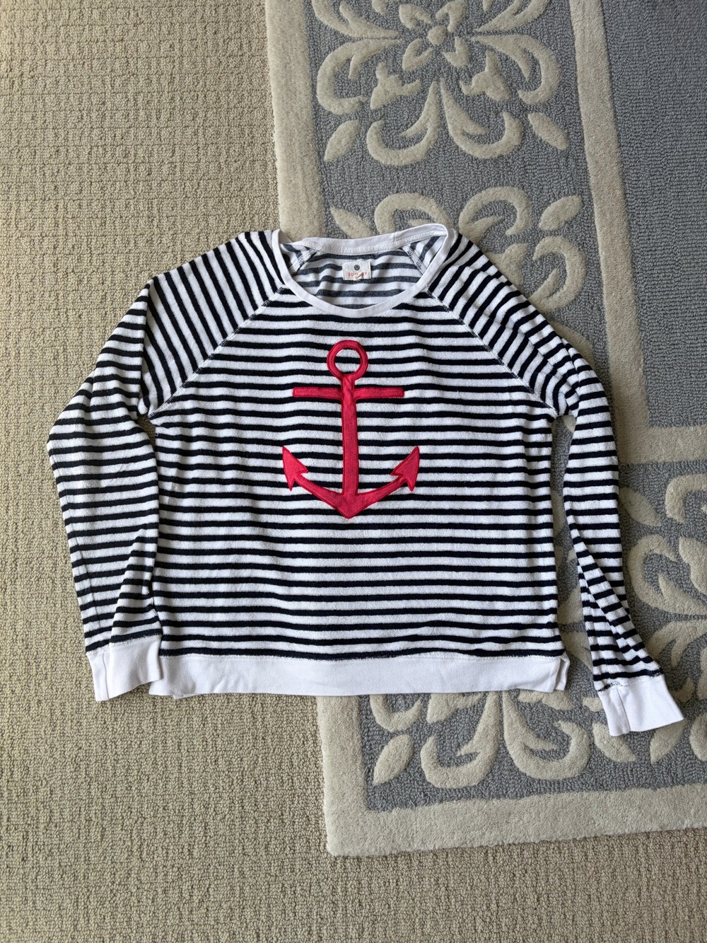 Striped Sweatshirt with Anchor